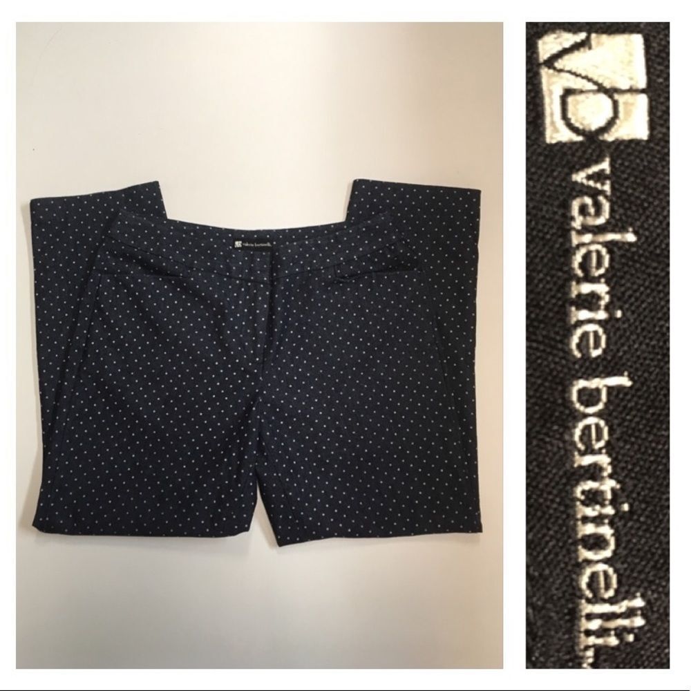 V. Bertinelli Dress Denim Capri Pants Polka Dots 6 - Picture 5 of 8